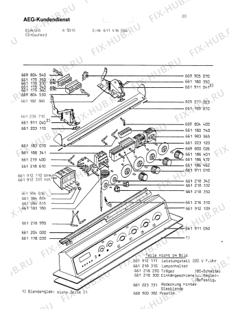 Взрыв-схема плиты (духовки) Alno A5015 - Схема узла Functional parts 267